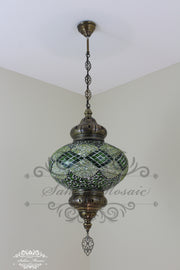 Turkish Handmade Mosaic  Hanging Lamp - NO6 GLOBE - TurkishLights.NET