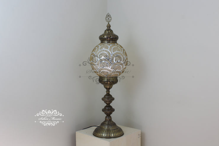 MOSAIC FLOOR / TABLE LAMP WITH 30CM (12") GLOBE - TurkishLights.NET