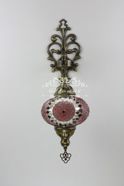 Turkish Mosaic  Wall Sconce, With Large Globe - TurkishLights.NET