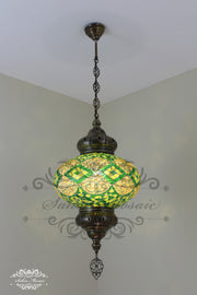 Turkish Handmade Mosaic  Hanging Lamp - NO6 GLOBE - TurkishLights.NET