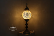 MOSAIC FLOOR / TABLE LAMP WITH 30CM (12") GLOBE - TurkishLights.NET