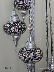 FLOOR LAMP WITH  5 LARGE GLOBES and CHROME FINISH ,ID:132 - TurkishLights.NET