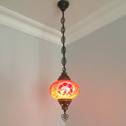 Turkish Handmade Mosaic  Hanging Lamp - Large Globe - TurkishLights.NET