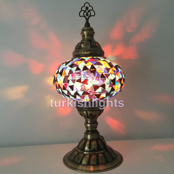 MOSAIC TABLE LAMP - LARGE GLOBE - TurkishLights.NET