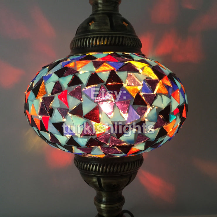 MOSAIC TABLE LAMP - LARGE GLOBE - TurkishLights.NET