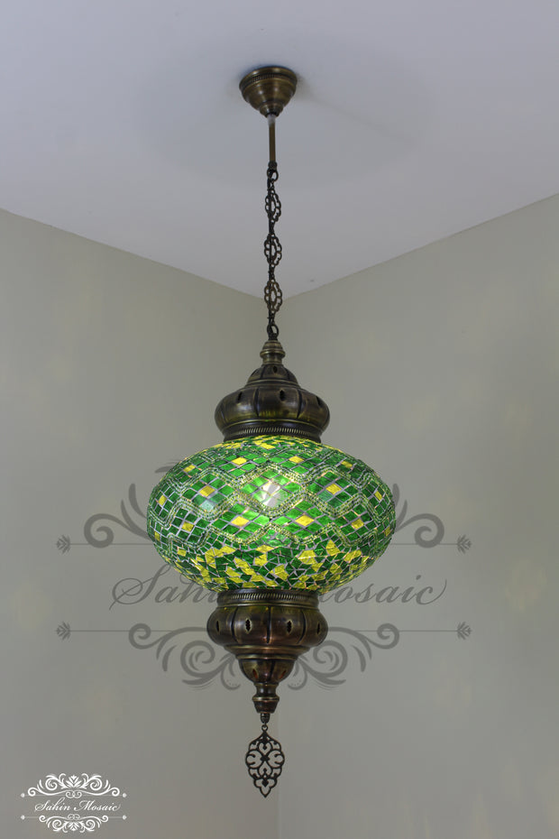 Turkish Handmade Mosaic  Hanging Lamp - NO6 GLOBE - TurkishLights.NET