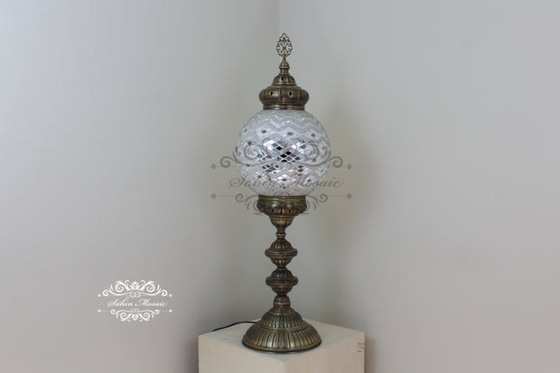 MOSAIC FLOOR / TABLE LAMP WITH 30CM (12") GLOBE - TurkishLights.NET