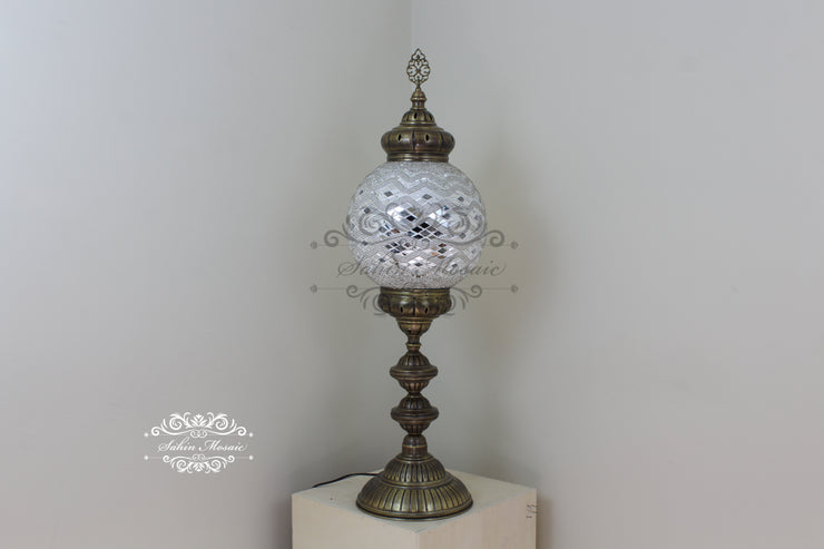 MOSAIC FLOOR / TABLE LAMP WITH 30CM (12") GLOBE - TurkishLights.NET