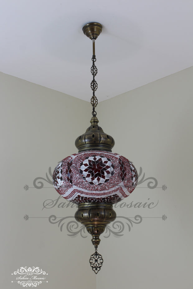 Turkish Handmade Mosaic  Hanging Lamp - NO6 GLOBE - TurkishLights.NET