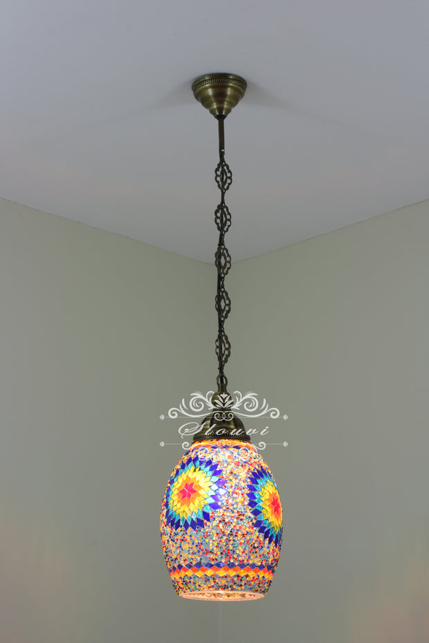 Turkish Handmade Mosaic Hanging Pendant - Kitchen Island Pendant - TurkishLights.NET