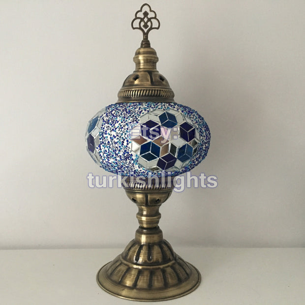 MOSAIC TABLE LAMP - LARGE GLOBE - TurkishLights.NET