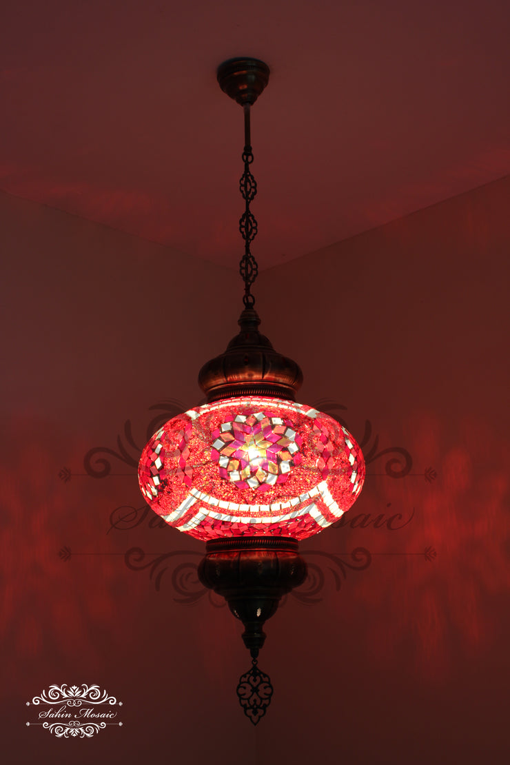 Turkish Handmade Mosaic  Hanging Lamp - NO6 GLOBE - TurkishLights.NET