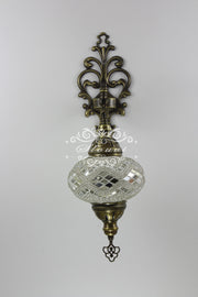 Turkish Mosaic  Wall Sconce, With Large Globe - TurkishLights.NET