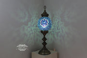 MOSAIC FLOOR / TABLE LAMP WITH 30CM (12") GLOBE - TurkishLights.NET