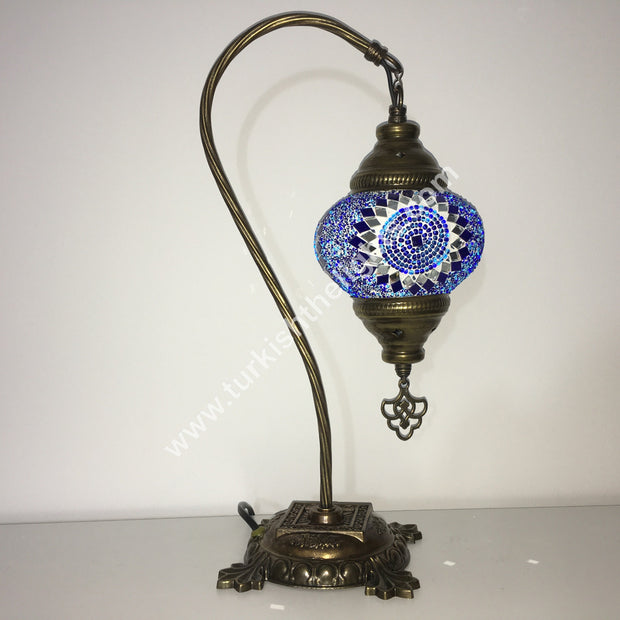 SWAN NECK MOSAIC TABLE LAMP - TurkishLights.NET