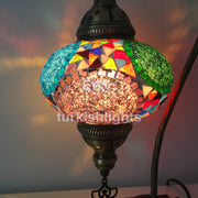 SWAN NECK MOSAIC TABLE LAMP, LARGE GLOBE - TurkishLights.NET