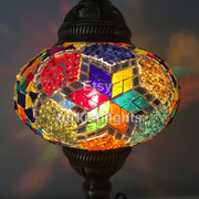 MOSAIC TABLE LAMP - LARGE GLOBE - TurkishLights.NET