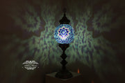 MOSAIC FLOOR / TABLE LAMP WITH 30CM (12") GLOBE - TurkishLights.NET