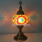 MOSAIC TABLE LAMP - LARGE GLOBE - TurkishLights.NET