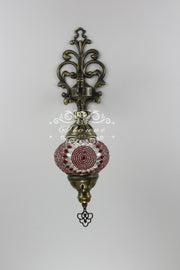 Turkish Mosaic Double Wall Sconce, With Medium Globes - TurkishLights.NET