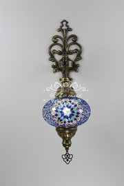 Turkish Mosaic  Wall Sconce, With Large Globes - TurkishLights.NET