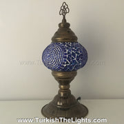 TURKISH MOSAIC TABLE LAMP,  MEDIUM GLOBE - TurkishLights.NET