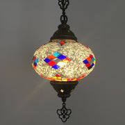 Turkish Handmade Mosaic  Hanging Lamp - Large Globe - TurkishLights.NET