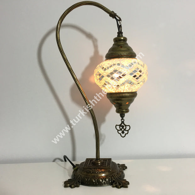 SWAN NECK MOSAIC TABLE LAMP - TurkishLights.NET