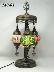 Turkish Mosaic Short Floor/Table lamp With Small Globes, ID:140 - TurkishLights.NET