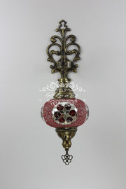 Turkish Mosaic  Wall Sconce, With Large Globe - TurkishLights.NET