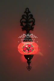 Turkish Mosaic  Wall Sconce, With Large Globe - TurkishLights.NET