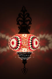 Turkish Mosaic Wall Sconce, With Extra Large Globes - TurkishLights.NET