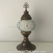 TURKISH MOSAIC TABLE LAMP,  MEDIUM GLOBE - TurkishLights.NET