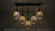 Kitchen Island Pendant With 5 Globes, ID:105 - TurkishLights.NET