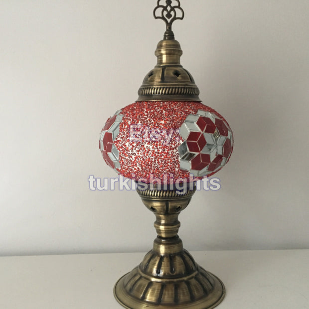 MOSAIC TABLE LAMP - LARGE GLOBE - TurkishLights.NET