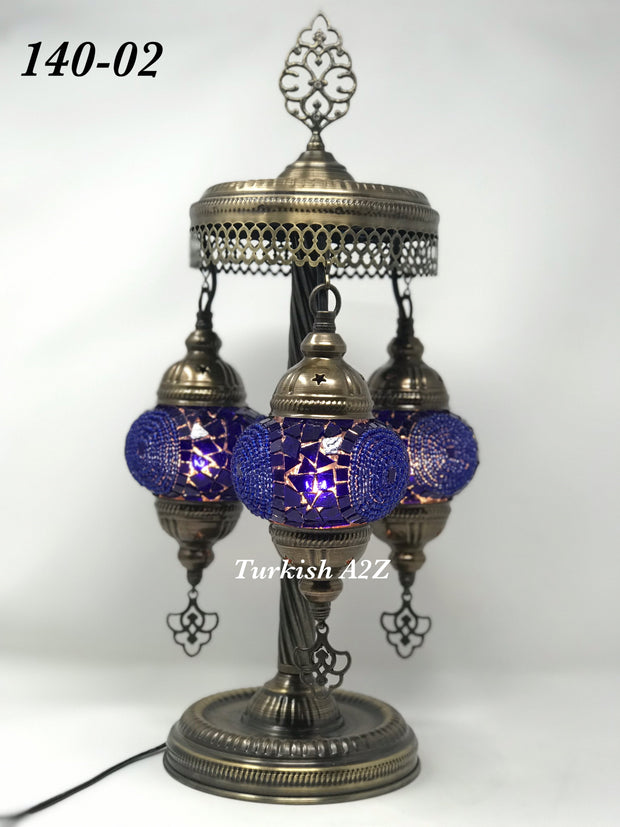 Turkish Mosaic Short Floor/Table lamp With Small Globes, ID:140 - TurkishLights.NET