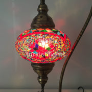 SWAN NECK MOSAIC TABLE LAMP, LARGE GLOBE - TurkishLights.NET