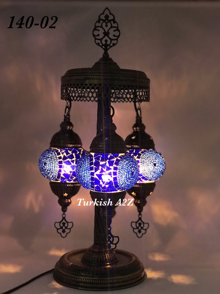 Turkish Mosaic Short Floor/Table lamp With Small Globes, ID:140 - TurkishLights.NET