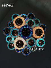 Turkish Mosaic Chandelier With 21 Medium Globes (with remote) ,ID: 142, FREE SHIPPING - TurkishLights.NET