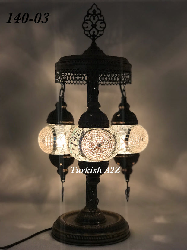 Turkish Mosaic Short Floor/Table lamp With Small Globes, ID:140 - TurkishLights.NET