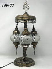 Turkish Mosaic Short Floor/Table lamp With Small Globes, ID:140 - TurkishLights.NET