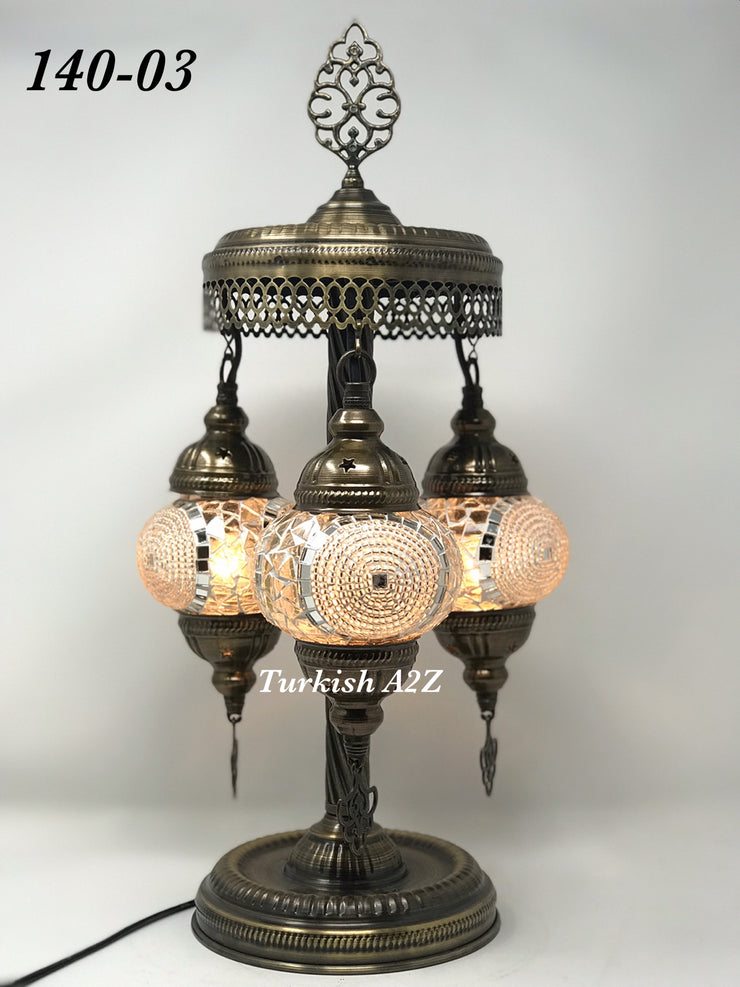 Turkish Mosaic Short Floor/Table lamp With Small Globes, ID:140 - TurkishLights.NET