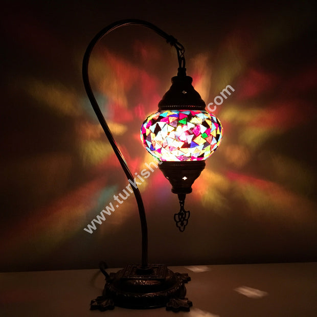 SWAN NECK MOSAIC TABLE LAMP - TurkishLights.NET