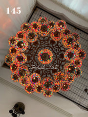 Turkish Mosaic Chandelier With 37 Large Globes  ,ID: 145, FREE SHIPPING - TurkishLights.NET