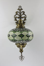 Turkish Mosaic Wall Sconce, With Extra Large Globes - TurkishLights.NET