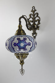 Turkish Mosaic Wall Sconce, With Extra Large Globes - TurkishLights.NET