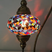 SWAN NECK MOSAIC TABLE LAMP, LARGE GLOBE - TurkishLights.NET