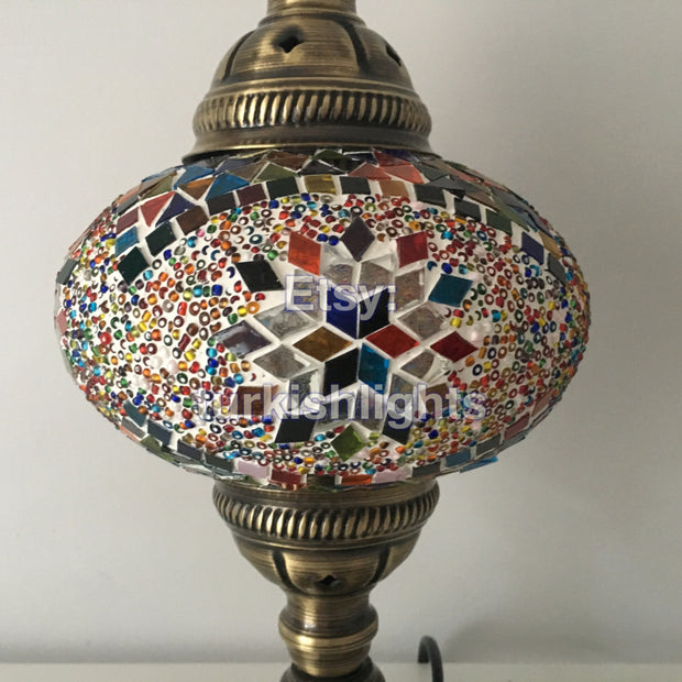 MOSAIC TABLE LAMP - LARGE GLOBE - TurkishLights.NET