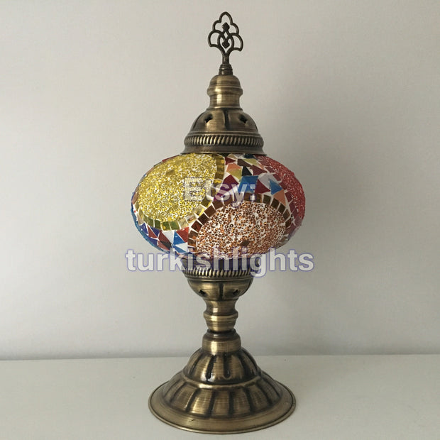 MOSAIC TABLE LAMP - LARGE GLOBE - TurkishLights.NET