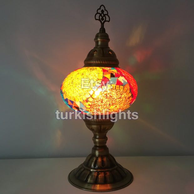 MOSAIC TABLE LAMP - LARGE GLOBE - TurkishLights.NET